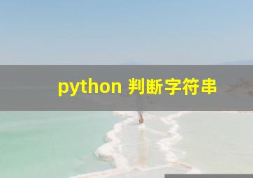 python 判断字符串